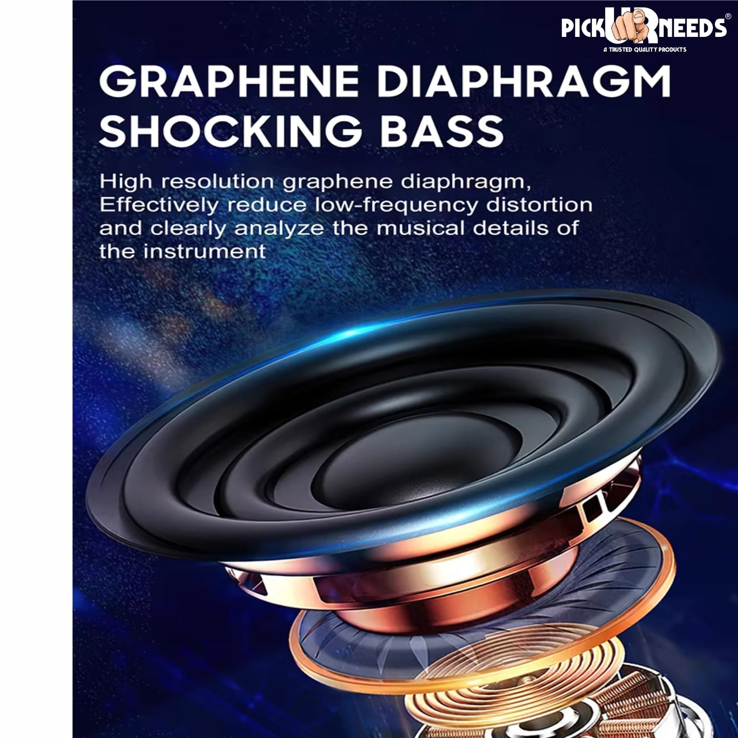 Pick Ur Needs Compact Rechargebale Wireless Speaker, RGB LED, 5W Bluetooth Speaker  (Blue)